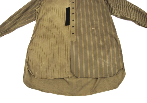 KLASICA Dyed Cotton Stripe Long Shirt K-162528_009