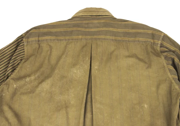 KLASICA Dyed Cotton Stripe Long Shirt K-162528_015