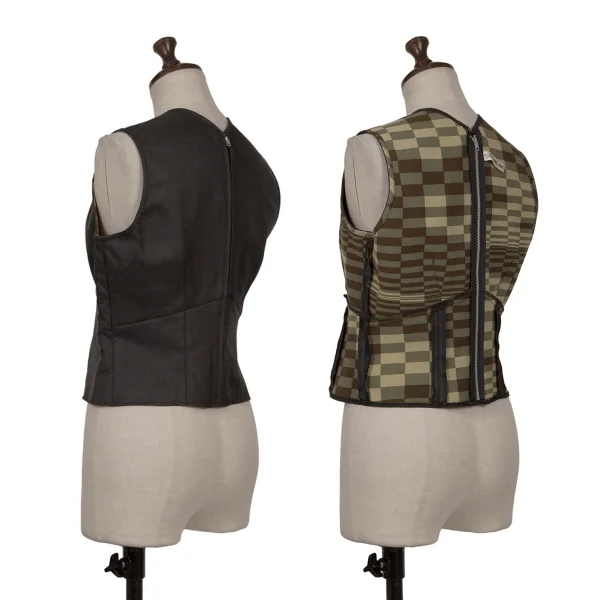 COMME des GARCONS Reversible Camouflage Lining Zip Sleeveless Top  K-162531_002