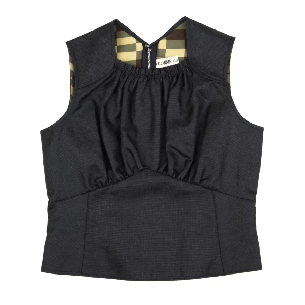 COMME des GARCONS Reversible Camouflage Lining Zip Sleeveless Top  K-162531_003