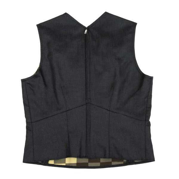 COMME des GARCONS Reversible Camouflage Lining Zip Sleeveless Top  K-162531_009
