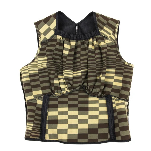COMME des GARCONS Reversible Camouflage Lining Zip Sleeveless Top  K-162531_012
