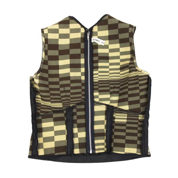 COMME des GARCONS Reversible Camouflage Lining Zip Sleeveless Top  K-162531_013
