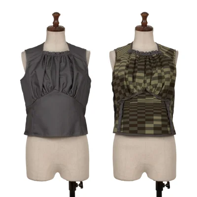 COMME des GARCONS Reversible Camouflage Lining Zip Sleeveless Top