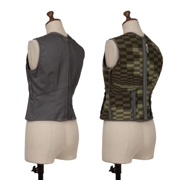 COMME des GARCONS Reversible Camouflage Lining Zip Sleeveless Top K-162532_002