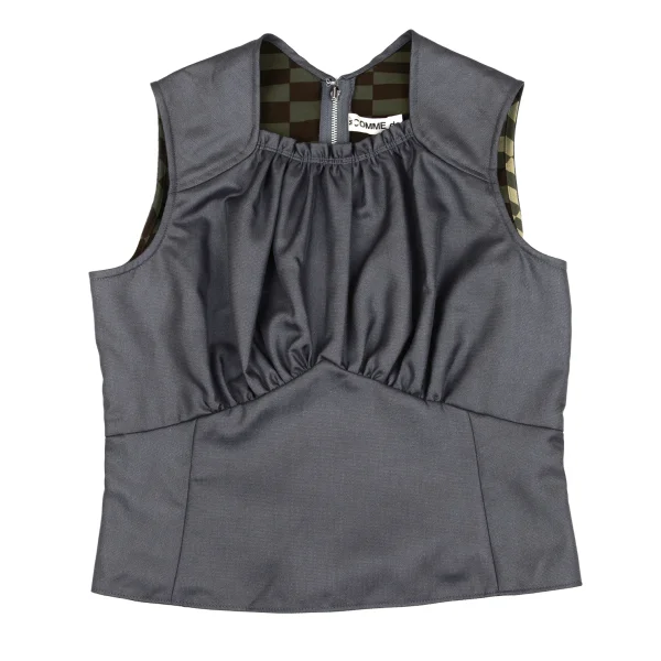 COMME des GARCONS Reversible Camouflage Lining Zip Sleeveless Top K-162532_003