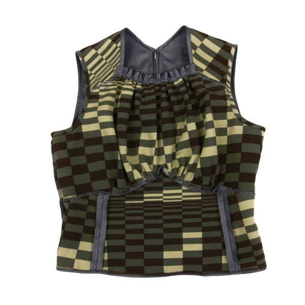 COMME des GARCONS Reversible Camouflage Lining Zip Sleeveless Top K-162532_012