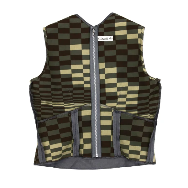 COMME des GARCONS Reversible Camouflage Lining Zip Sleeveless Top K-162532_013