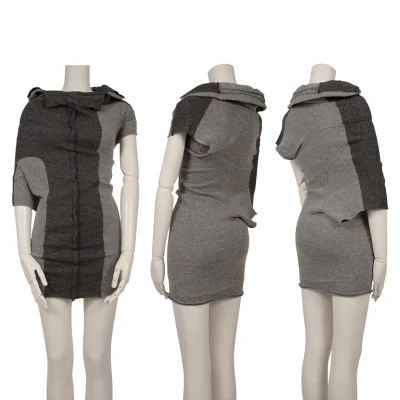 COMME des GARCONS Angora Two Tone Design Deformation Top