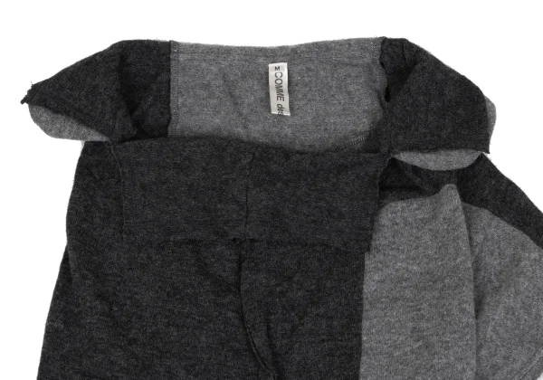 COMME des GARCONS Angora Two Tone Design Deformation Top K-162535_004