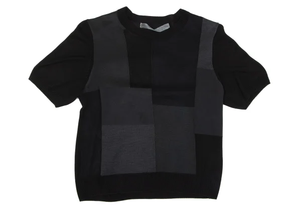 COMME des GARCONS Patchwork Short Sleeve Knit Top K-162536_002