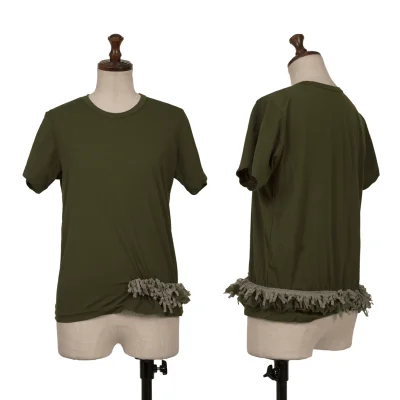 COMME des GARCONS Dyed Ruffled Hem Gather T-shirt
