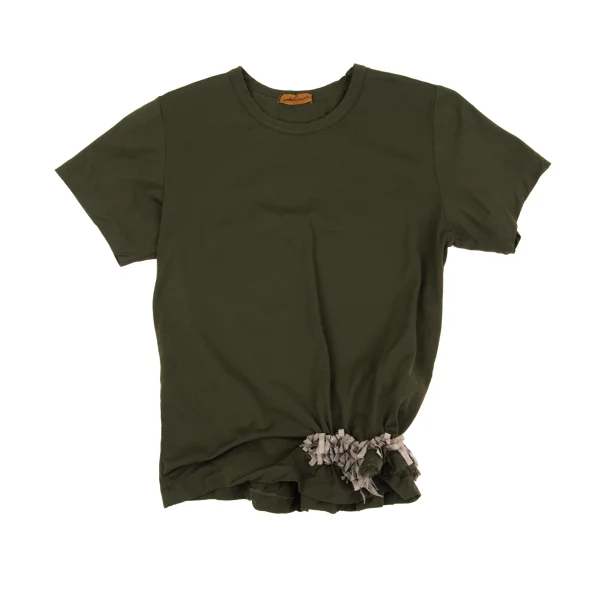 COMME des GARCONS Dyed Ruffled Hem Gather T-shirt K-162539_002