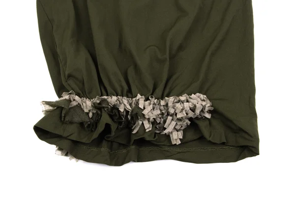 COMME des GARCONS Dyed Ruffled Hem Gather T-shirt K-162539_012