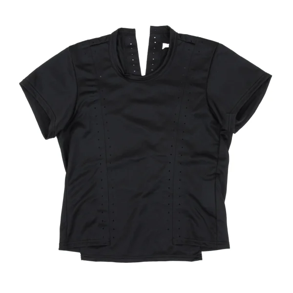 コムデギャルソンCOMME des GARCONS ループデザイン鹿の子半袖カットソー 黒M位 K-162540_002