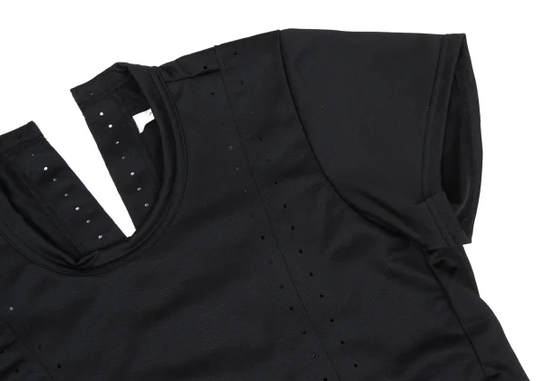コムデギャルソンCOMME des GARCONS ループデザイン鹿の子半袖カットソー 黒M位 K-162540_006