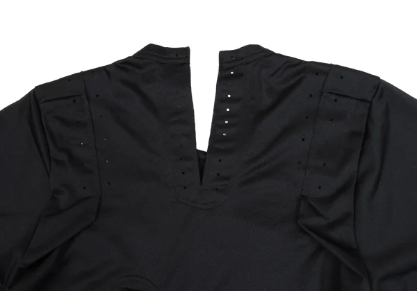 コムデギャルソンCOMME des GARCONS ループデザイン鹿の子半袖カットソー 黒M位 K-162540_011