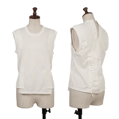 COMME des GARCONS Loop Design Pique Sleeveless Top