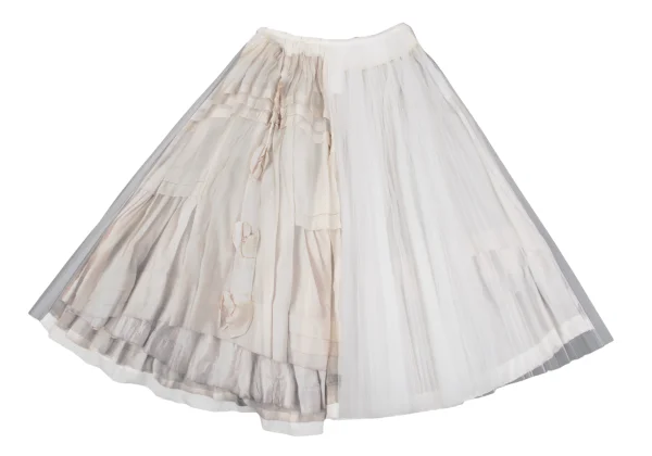 COMME des GARCONS Silk Transfer Printed Tulle Skirt K-162545_002