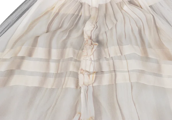 COMME des GARCONS Silk Transfer Printed Tulle Skirt K-162545_008