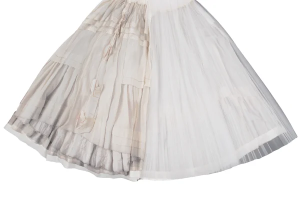 COMME des GARCONS Silk Transfer Printed Tulle Skirt K-162545_010