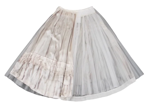 COMME des GARCONS Silk Transfer Printed Tulle Skirt K-162545_014