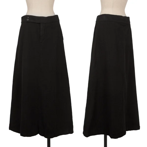 COMME des GARCONS Fulling Wool Long Skirt Black M K-162548_001