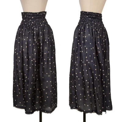 robe de chambre COMME des GARCONS Silk Dot Print Gather Long Skirt
