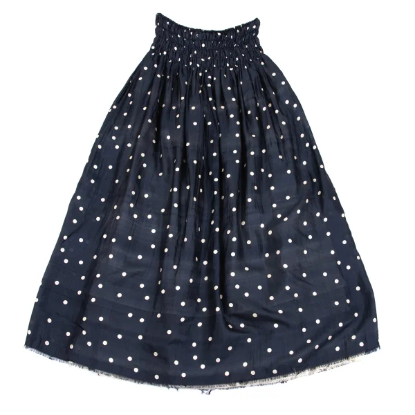 robe de chambre COMME des GARCONS Silk Dot Print Gather Long Skirt K-162554_002