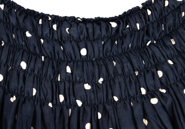robe de chambre COMME des GARCONS Silk Dot Print Gather Long Skirt K-162554_004