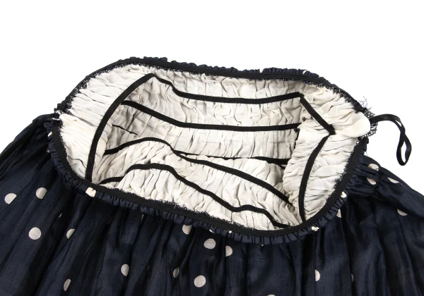 robe de chambre COMME des GARCONS Silk Dot Print Gather Long Skirt K-162554_005
