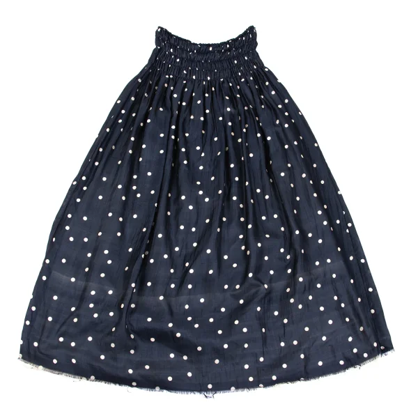 robe de chambre COMME des GARCONS Silk Dot Print Gather Long Skirt K-162554_011