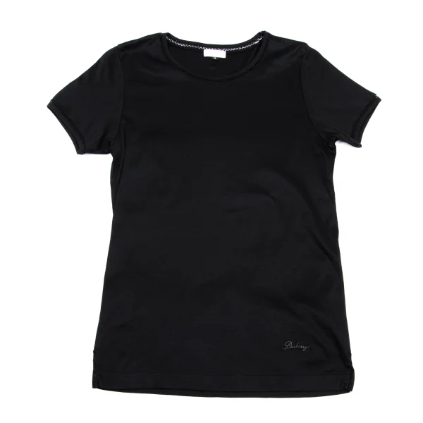 Burberrys' Openwork knit trim T-shirt Black M K-162558_001