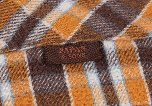 PAPAS&SONS Cotton Check Flannel Shirt K-162559_007