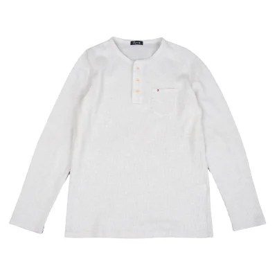 Papas+ Cotton Henry Neck Waffle T Shirt