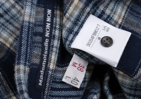 Mademoiselle NON NON Check Flannel Shirt K-162561_013