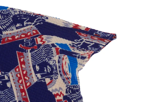 ISSEY MIYAKE PLEATS(T.) King Printed Stretch Pleats T Shirt K-162564_004