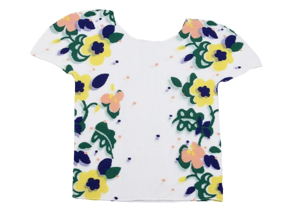 ISSEY MIYAKE me Floral Print Stretch Pleats T-shirt K-162565_002