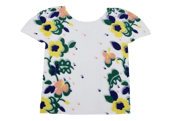 ISSEY MIYAKE me Floral Print Stretch Pleats T-shirt K-162565_007