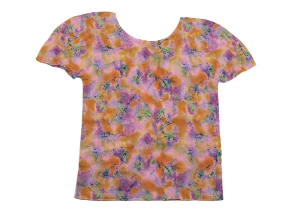 ISSEY MIYAKE me Marble Printed Stretch Pleats T Shirt K-162566_002