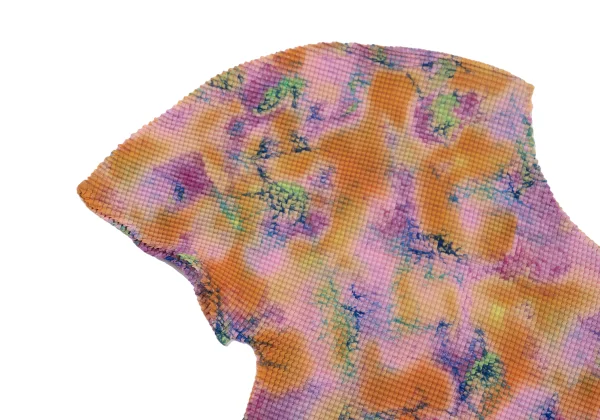 ISSEY MIYAKE me Marble Printed Stretch Pleats T Shirt K-162566_004