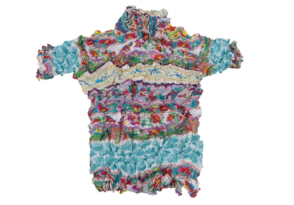 ISSEY MIYAKE FETE Wrinkled Pleats Multi Print Top K-162567_002