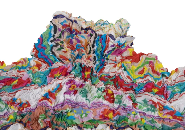 ISSEY MIYAKE FETE Wrinkled Pleats Multi Print Top K-162567_003
