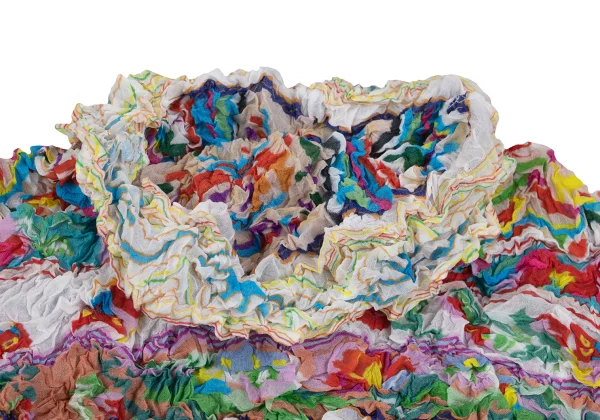 ISSEY MIYAKE FETE Wrinkled Pleats Multi Print Top K-162567_004