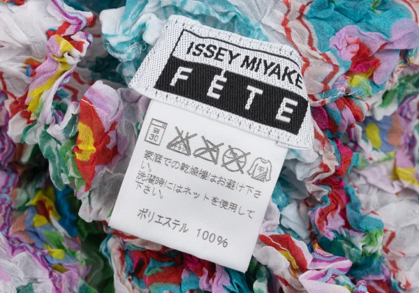 ISSEY MIYAKE FETE Wrinkled Pleats Multi Print Top K-162567_015