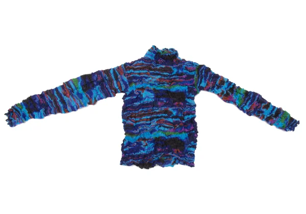 ISSEY MIYAKE FETE Multi Print Wrinkled Pleats Top K-162568_002