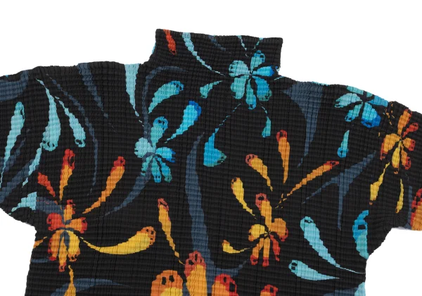 ISSEY MIYAKE FETE Flower Printed Pleats High-neck T-shirt K-162569_003
