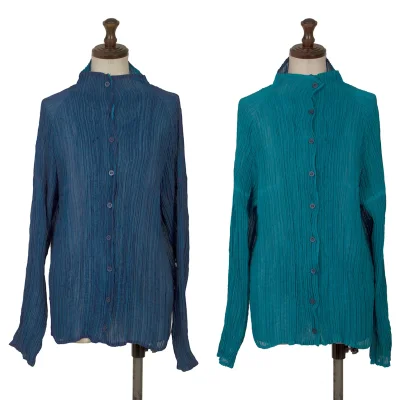 ISSEY MIYAKE FETE Reversible Pleats Blouse