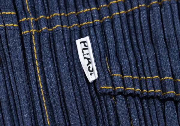 PLEATS PLEASE Denim Printed Shirt Jacket K-162572_006