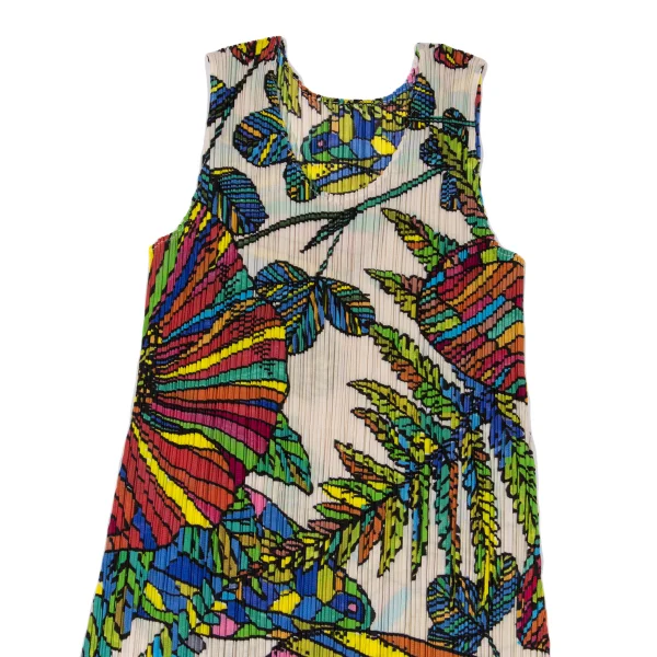PLEATS PLEASE Botanical Printed Sleeveless Dress K-162573_003